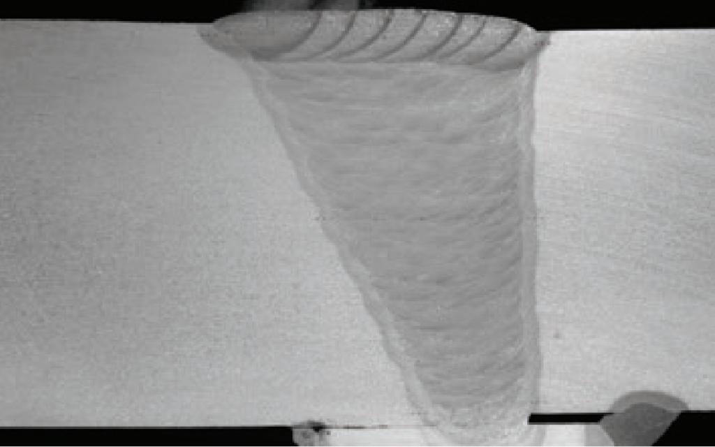 Microscopic image representing a weld